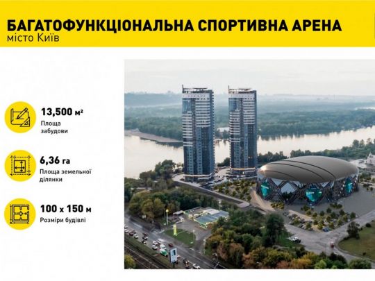 «Велике будівництво»: у Києві на лівому березі біля МВЦ збудують арену для Євробаскет-2025