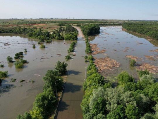 Підрив Каховської ГЕС: у Зеленського показали масштаби затоплень у Херсонській області (відео)